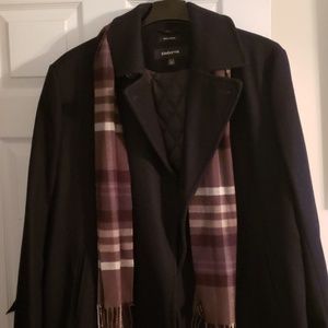 Claiborne peacoat with scarf.  Size XL